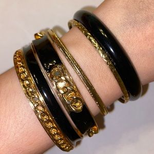 Black and Gold Bangles